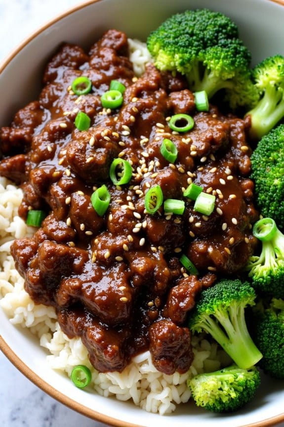 slow cooked beef and broccoli