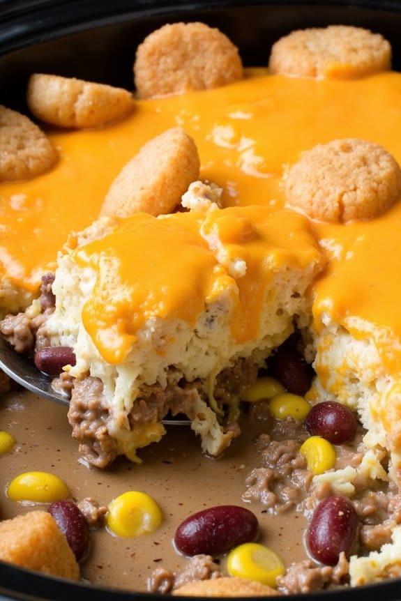 slow cooker cowboy casserole preparation