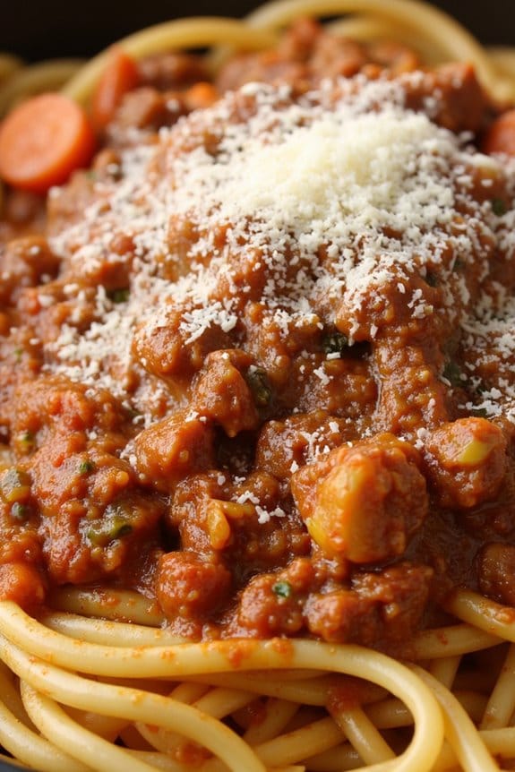 slow cooker spaghetti bolognese