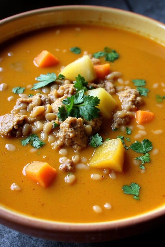 spiced lamb mulligatawny soup