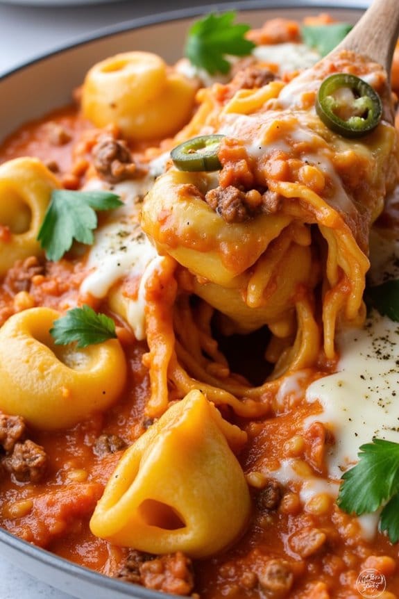 spicy creamy beef tortellini