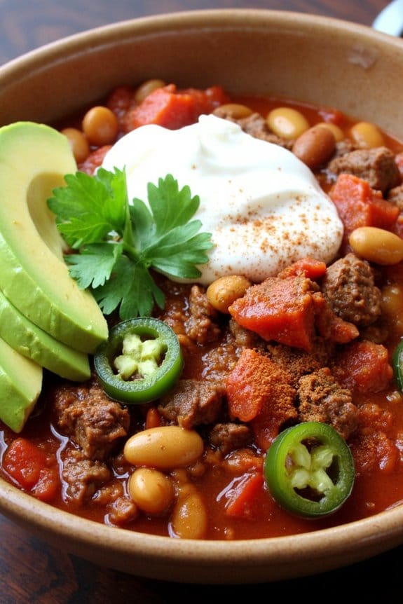 spicy lamb chili comfort food