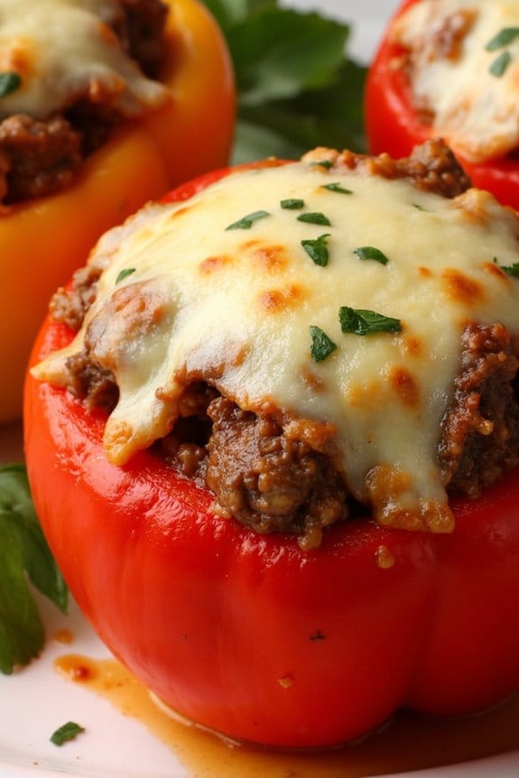 spicy lamb stuffed peppers