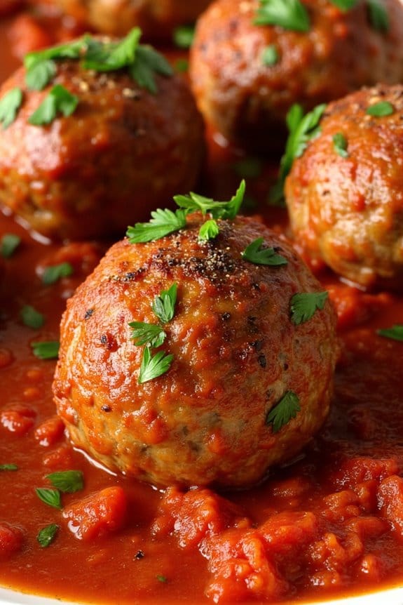 spicy low carb meatball delight