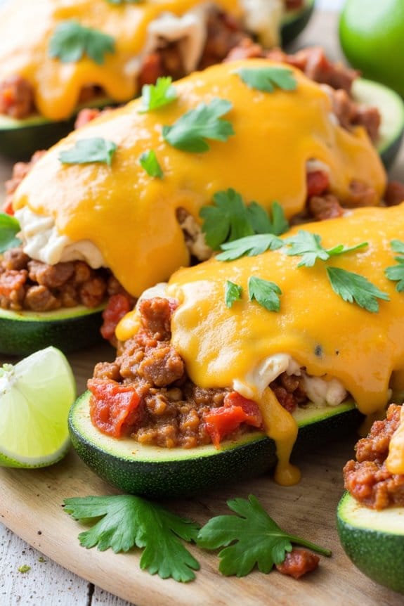 spicy low carb zucchini boats