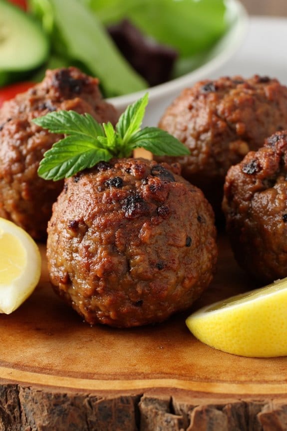 tender ground lamb meatballs