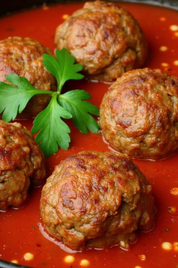 tender ground lamb meatballs