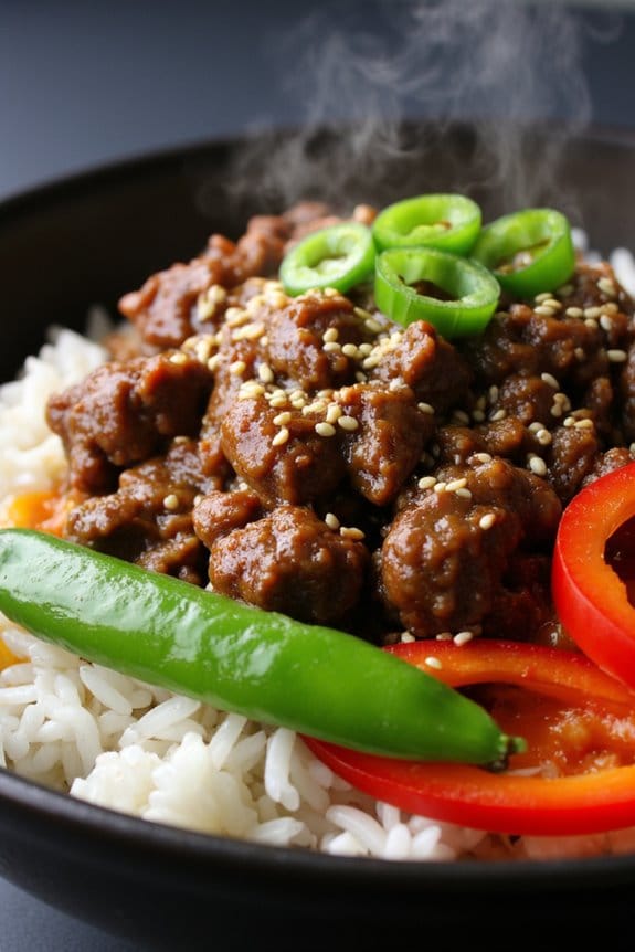 zesty asian lamb bowl delight