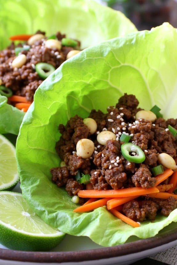 zesty lamb lettuce wraps