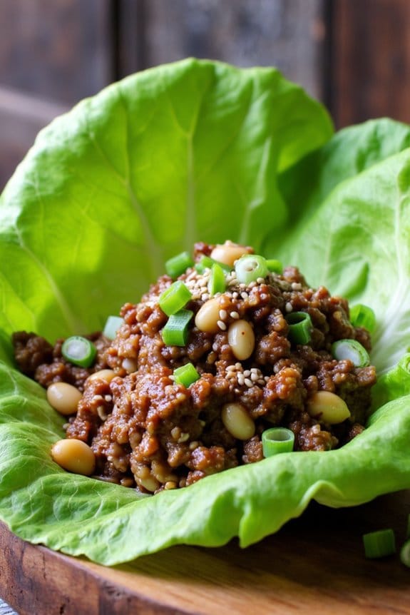 asian beef lettuce wraps
