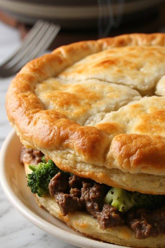 beef and broccoli pot pie