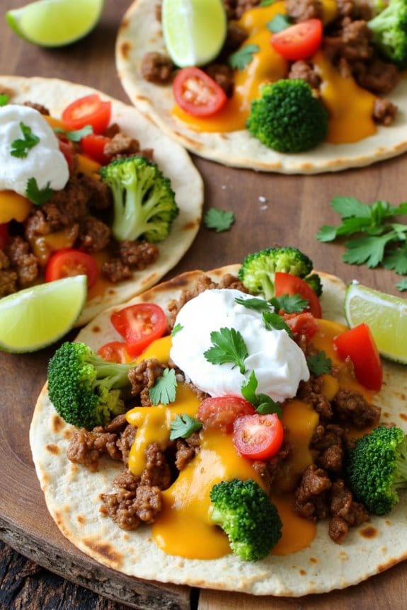 beef and broccoli tacos