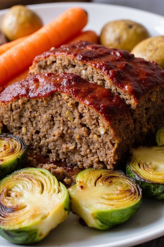 beef quinoa meatloaf with vegetables