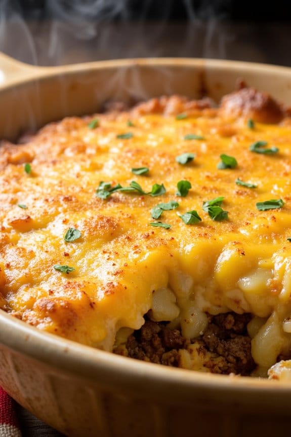 cheesy beef potato casserole