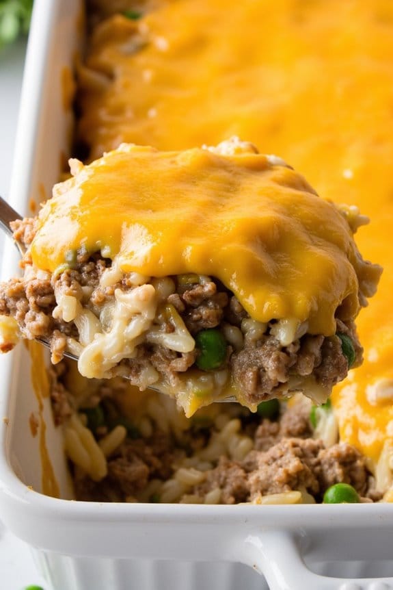 cheesy hearty beef casserole