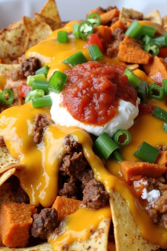 cheesy sweet potato nachos