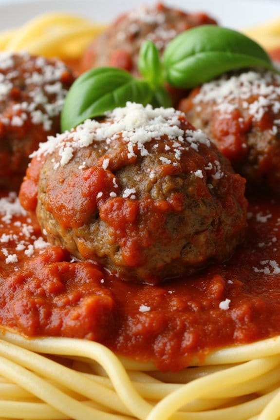 classic meatballs in marinara