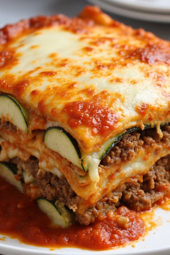 comforting zucchini beef lasagna