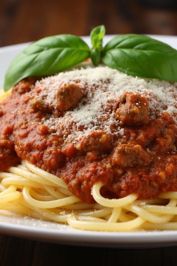 effortless crockpot spaghetti bolognese