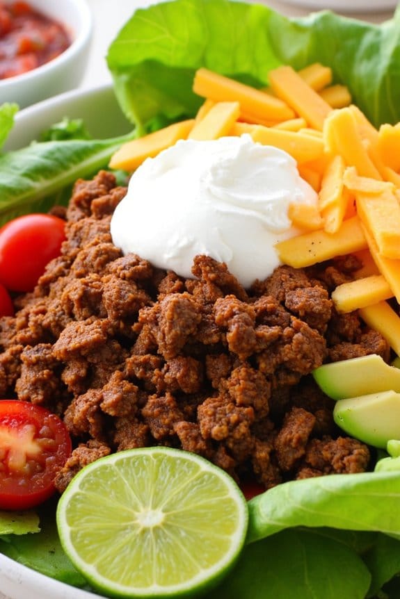flavorful low carb taco salad