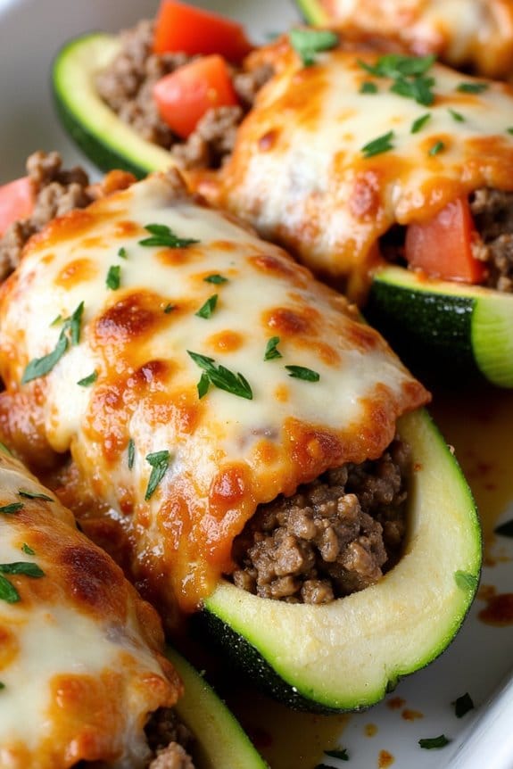 flavorful stuffed zucchini boats
