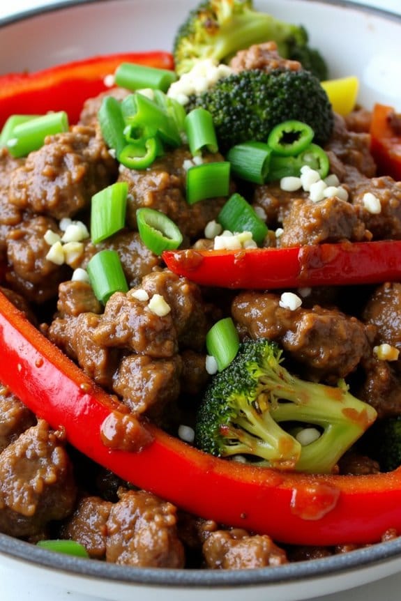 ginger garlic beef stir fry