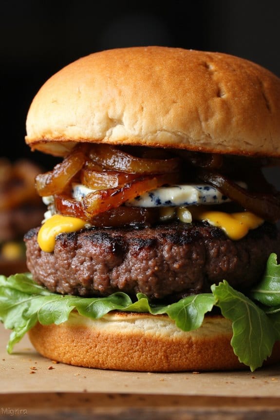 gourmet burgers with unique toppings