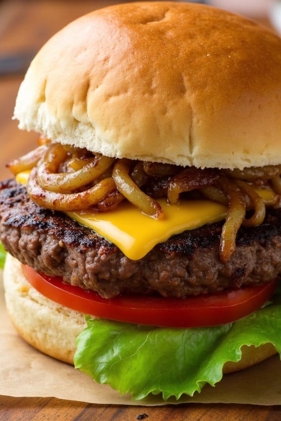 gourmet sliders with caramelized onions