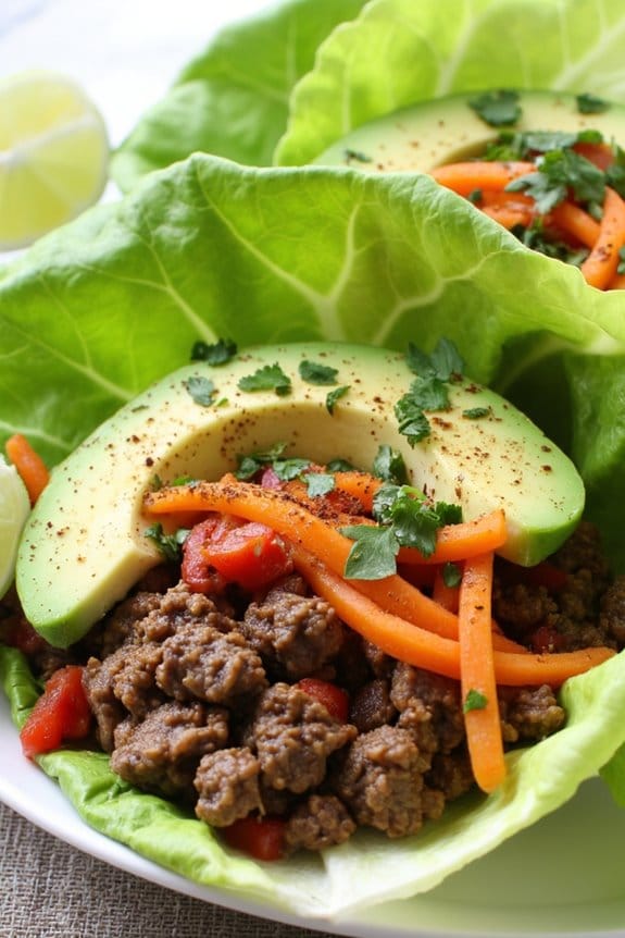 healthy flavorful beef wraps
