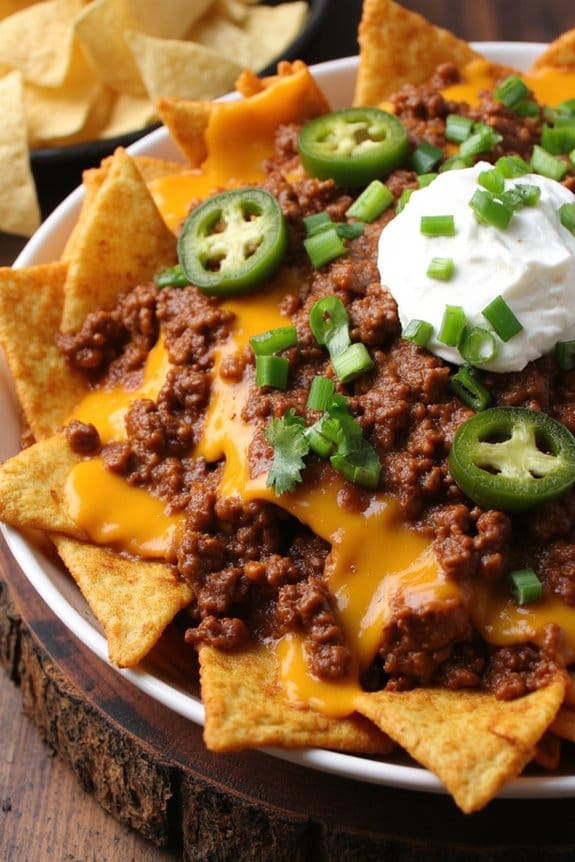 hearty bbq beef nachos
