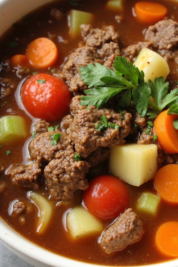 hearty beef and cabbage soup