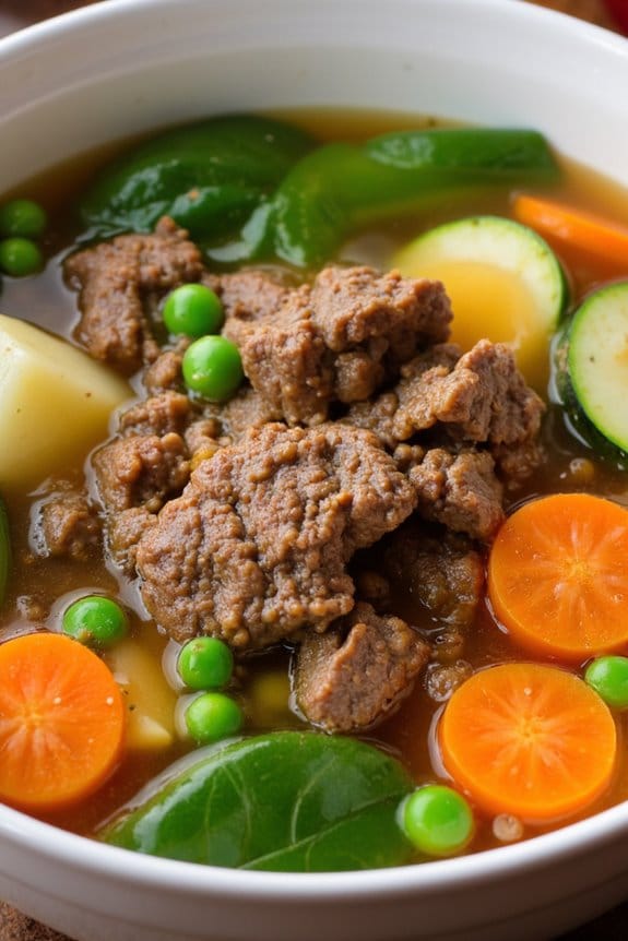 hearty beef veggie soup