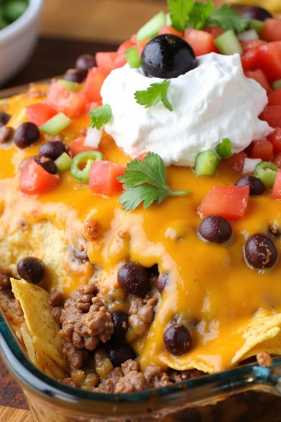hearty customizable nacho bake