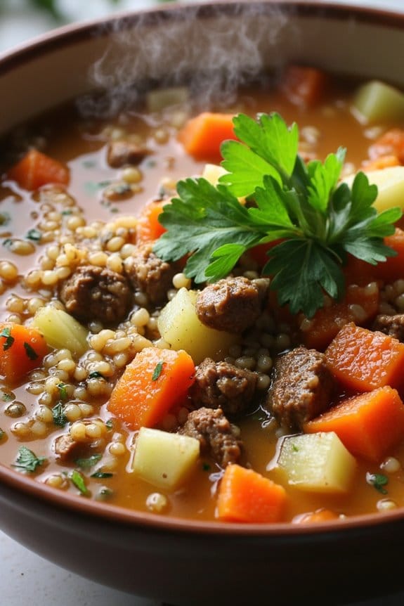 hearty flavorful quinoa soup