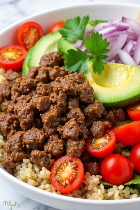 hearty ground beef salad