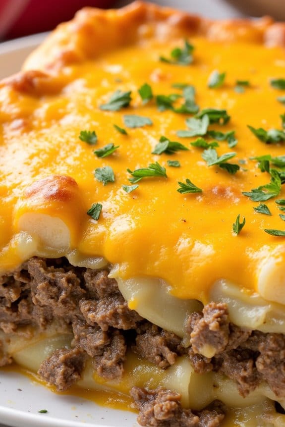 hearty layered beef casserole