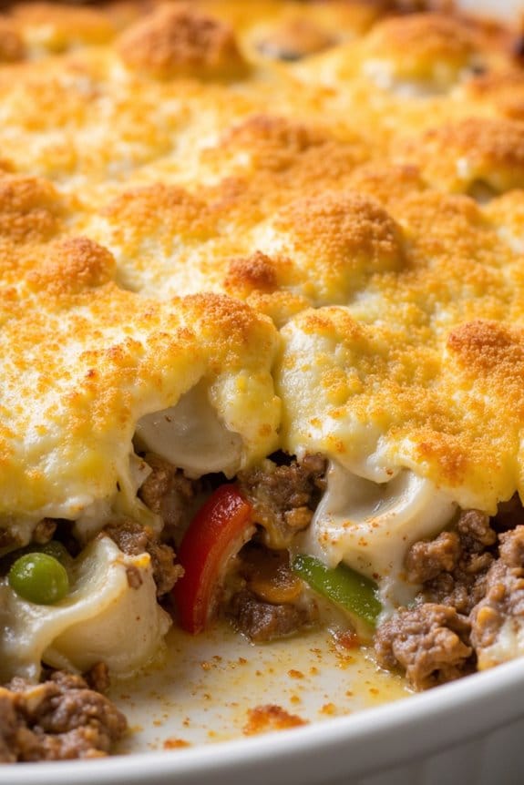 hearty philly cheesesteak casserole
