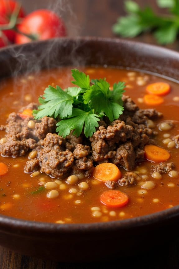 hearty spicy beef soup