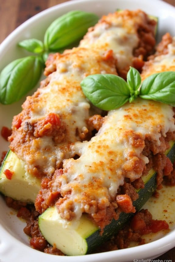 italian beef zucchini boats