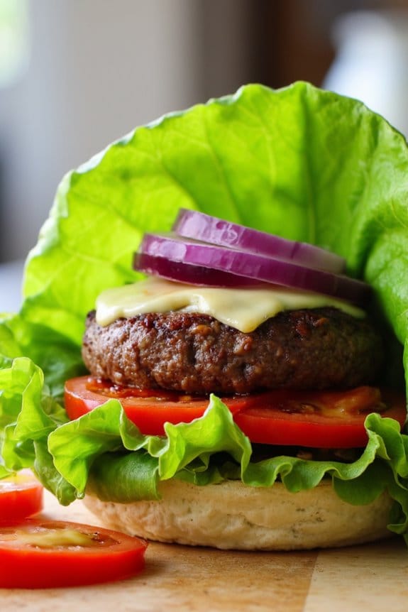 lettuce wrapped beef burgers recipe