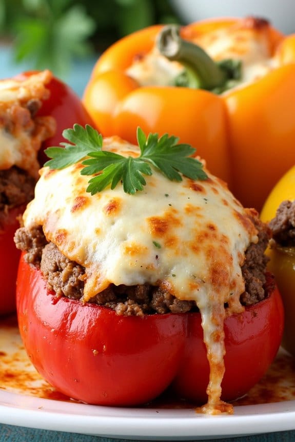low carb beef stuffed peppers