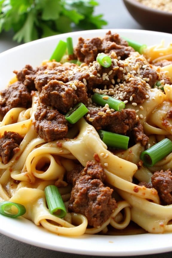 low carb savory beef noodles