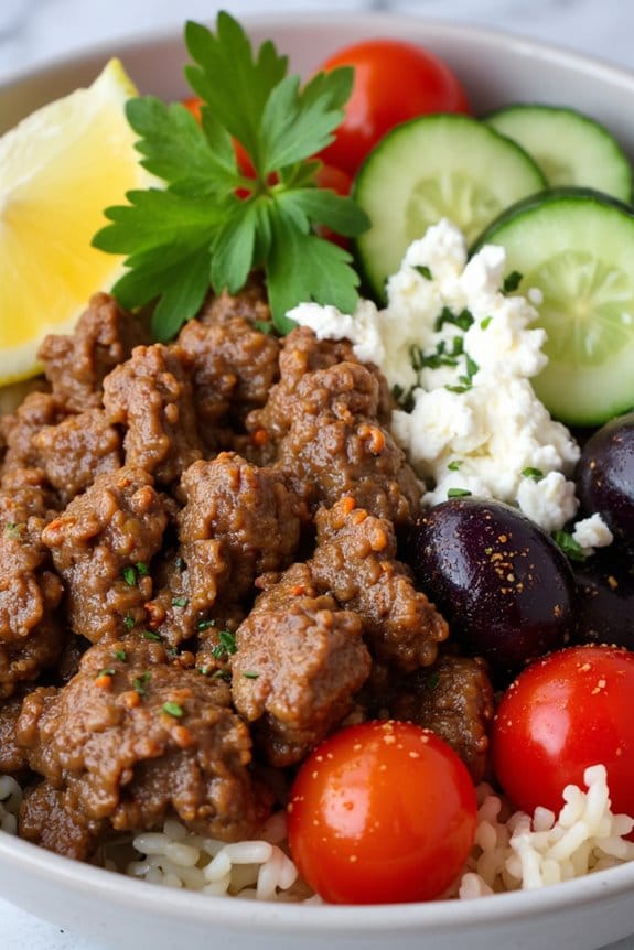 mediterranean beef bowl recipe