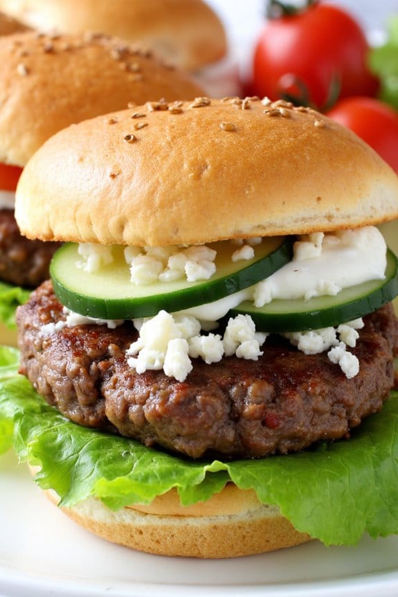 mediterranean inspired beef sliders