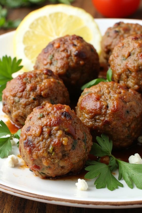 mediterranean quinoa beef meatballs