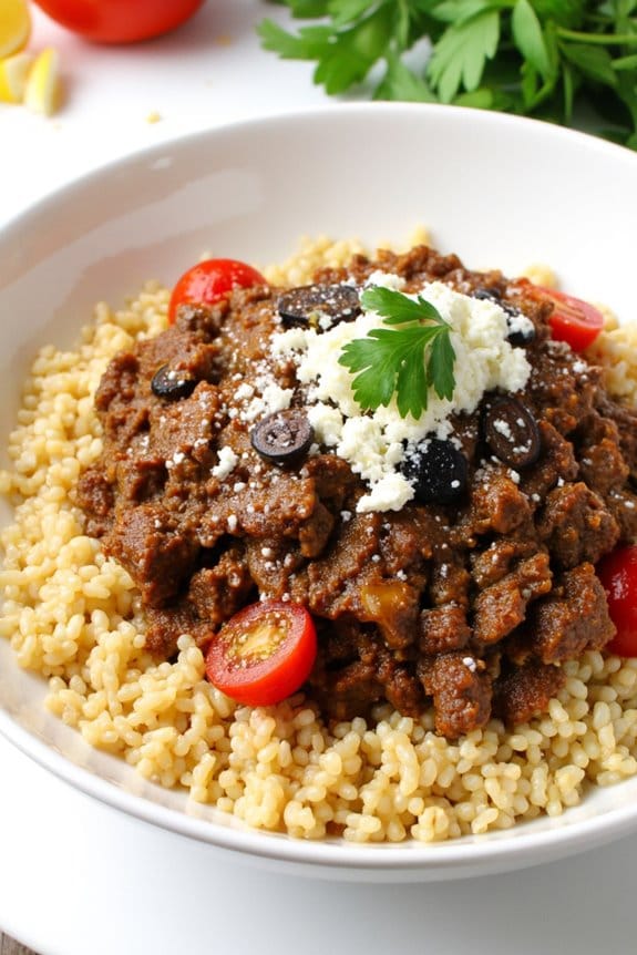 mediterranean spiced beef couscous