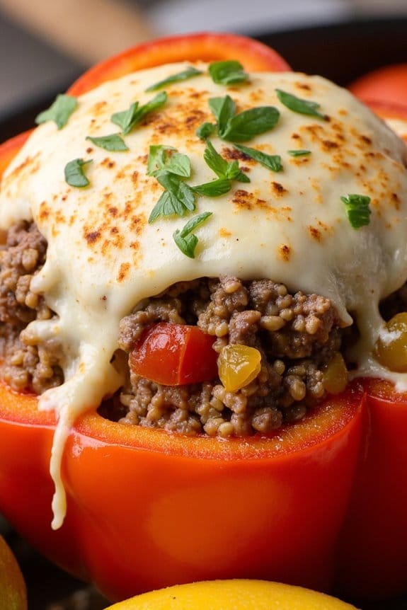 nutritious beef quinoa peppers