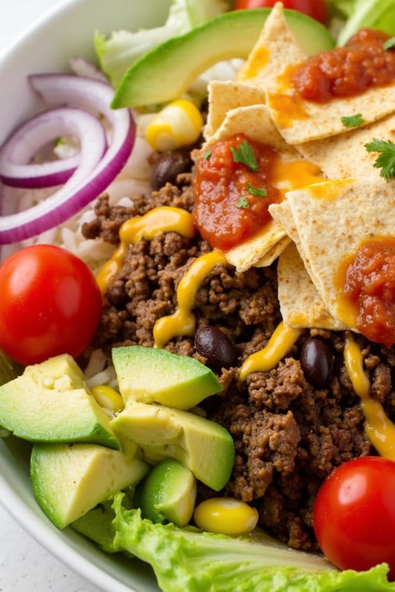 nutritious beef taco salad