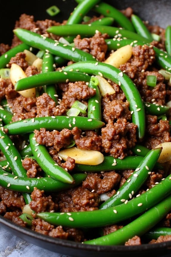 quick beef and green beans