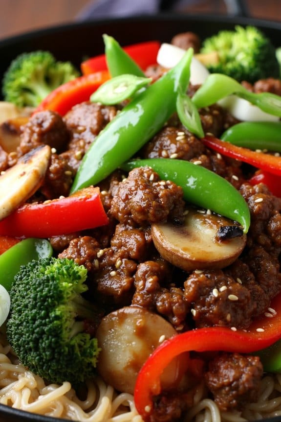quick beef veggie stir fry